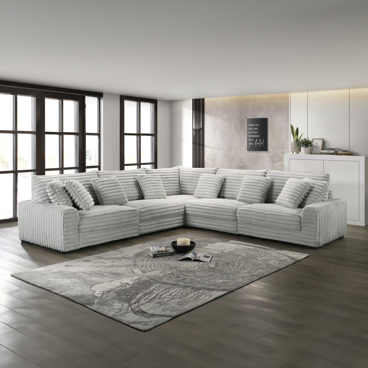 Embrace 5-Piece Sectional – White