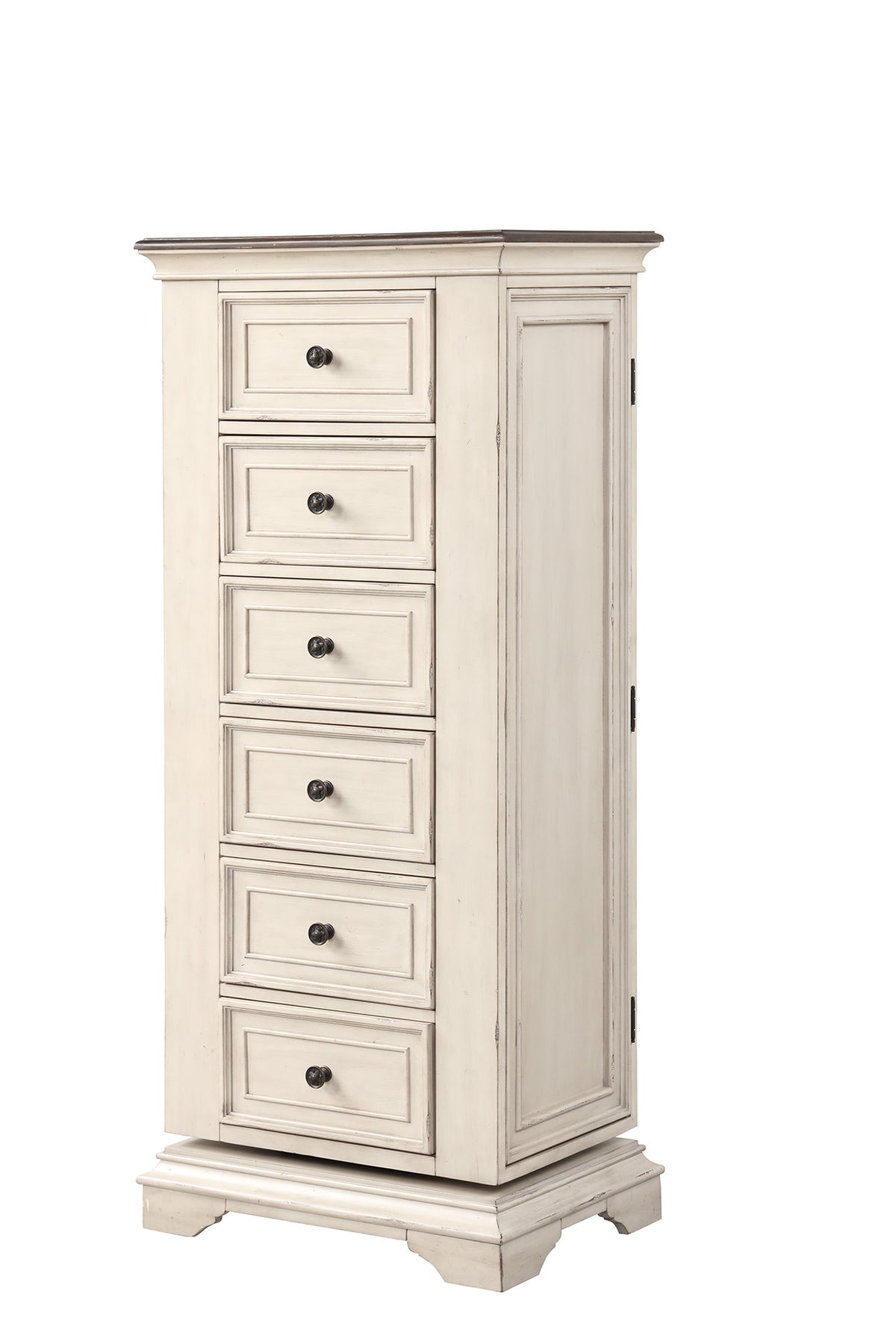 ANASTASIA LINGERIE SWIVEL CHEST WITH MIRROR – ANTIQUE WHITE