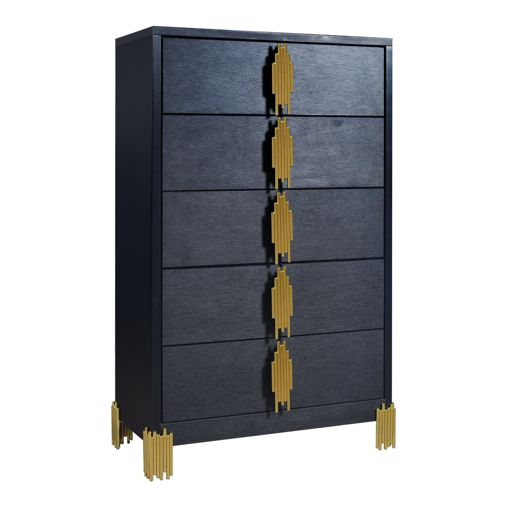 Empire 5-Drawer Chest – Black