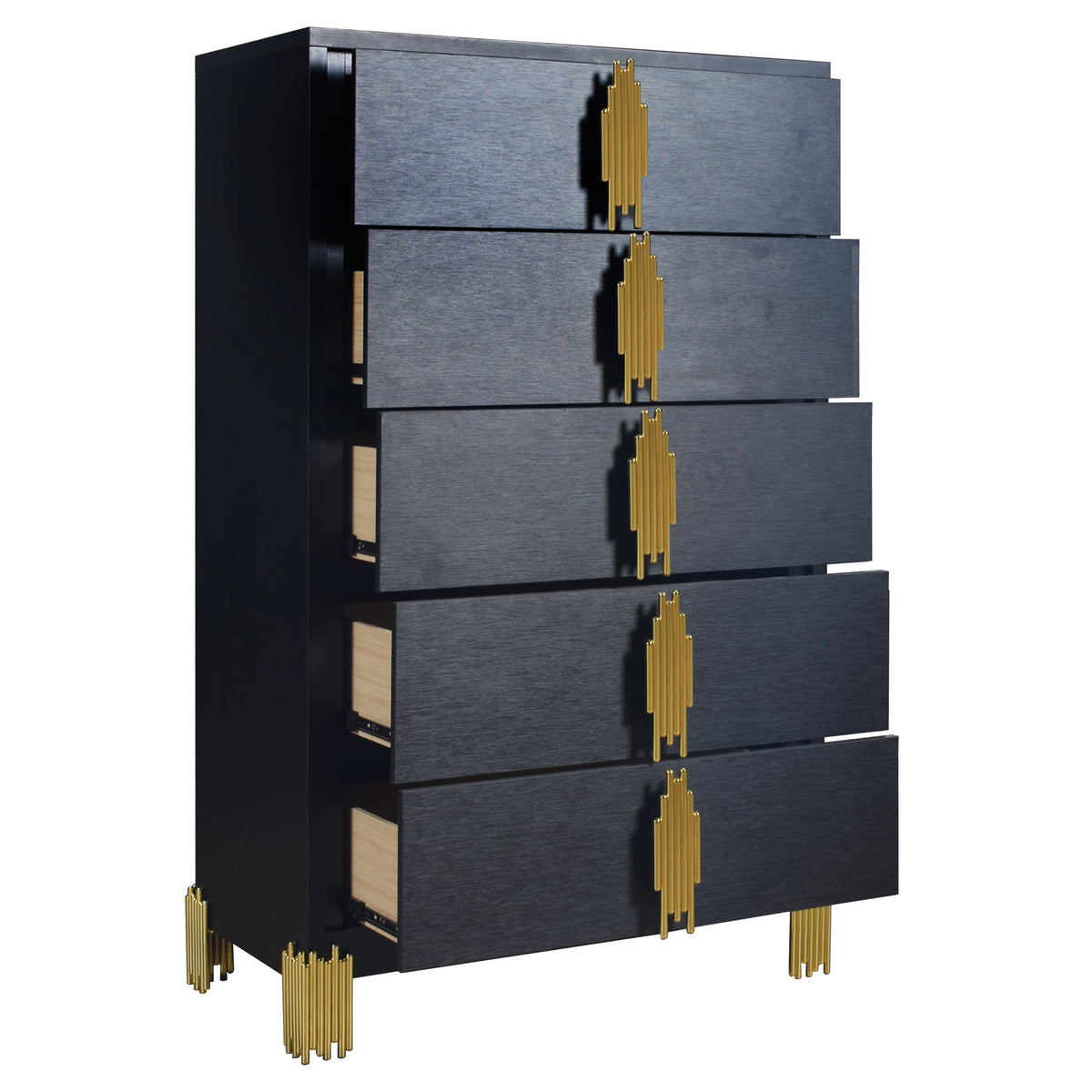 Empire 5-Drawer Chest – Black