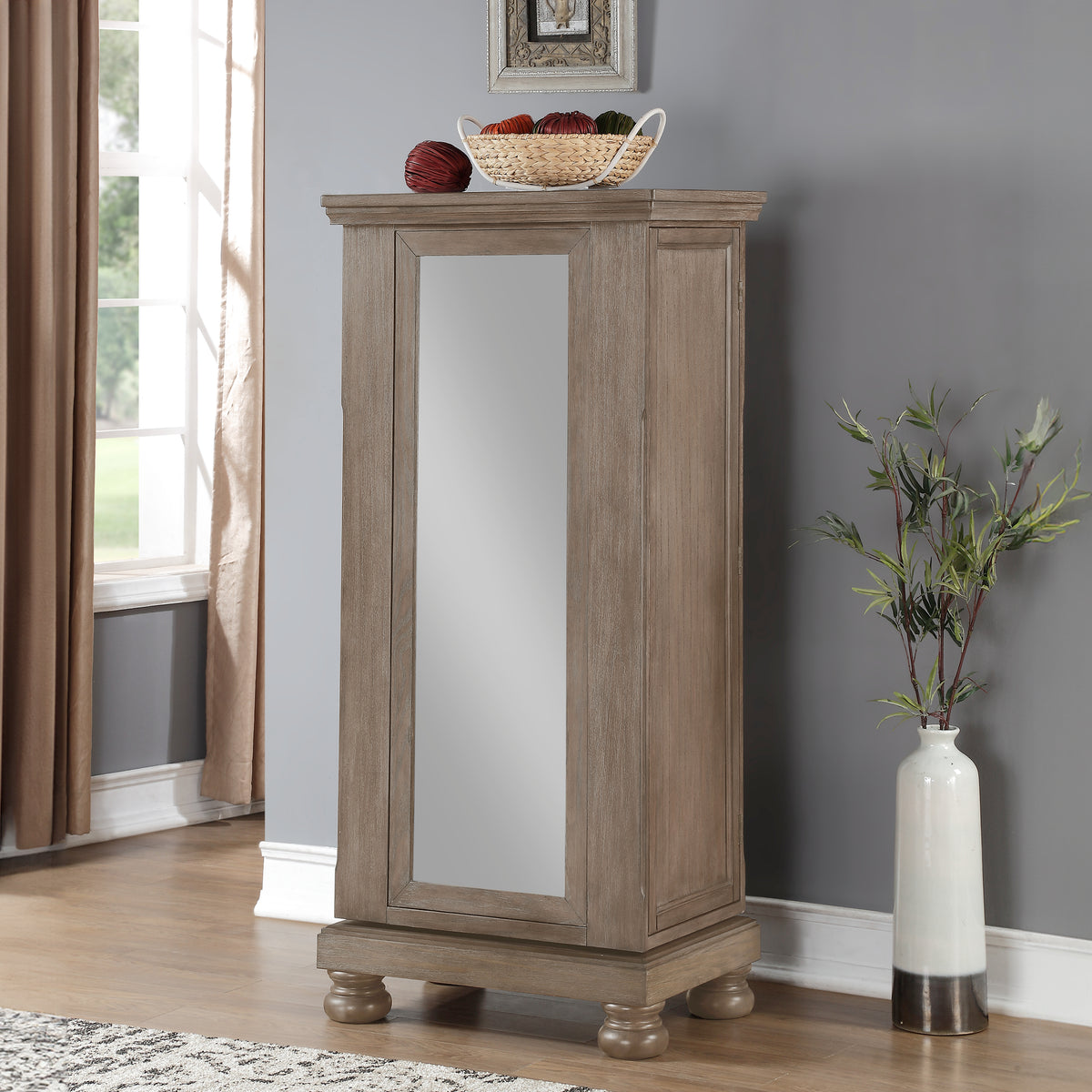 ALLEGRA SWIVEL CHEST – PEWTER
