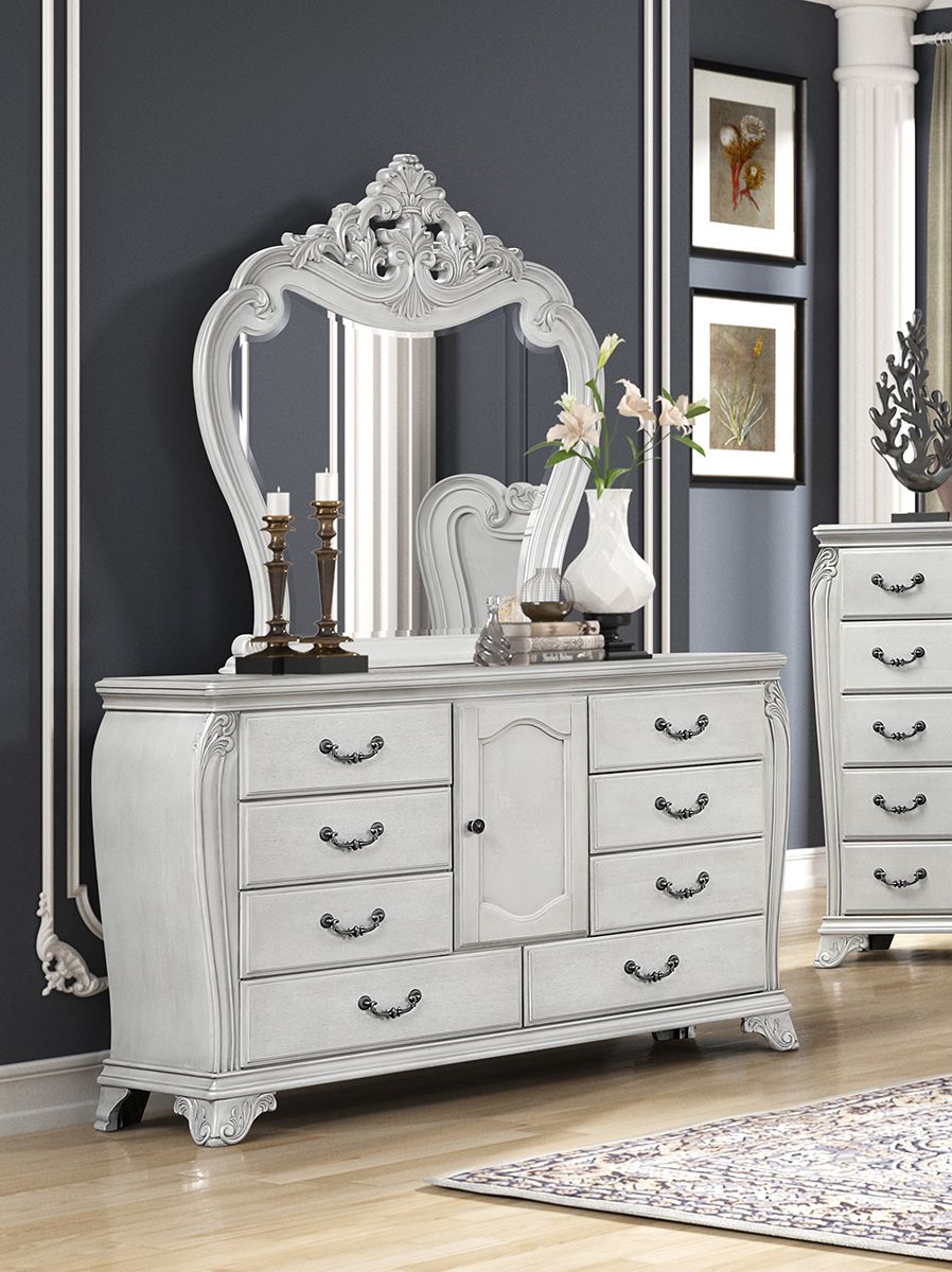 Cambria Hills Dresser – Mist Gray + FREE Mirror