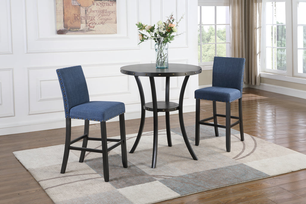 Crispin 48" Round Counter Table – Gray