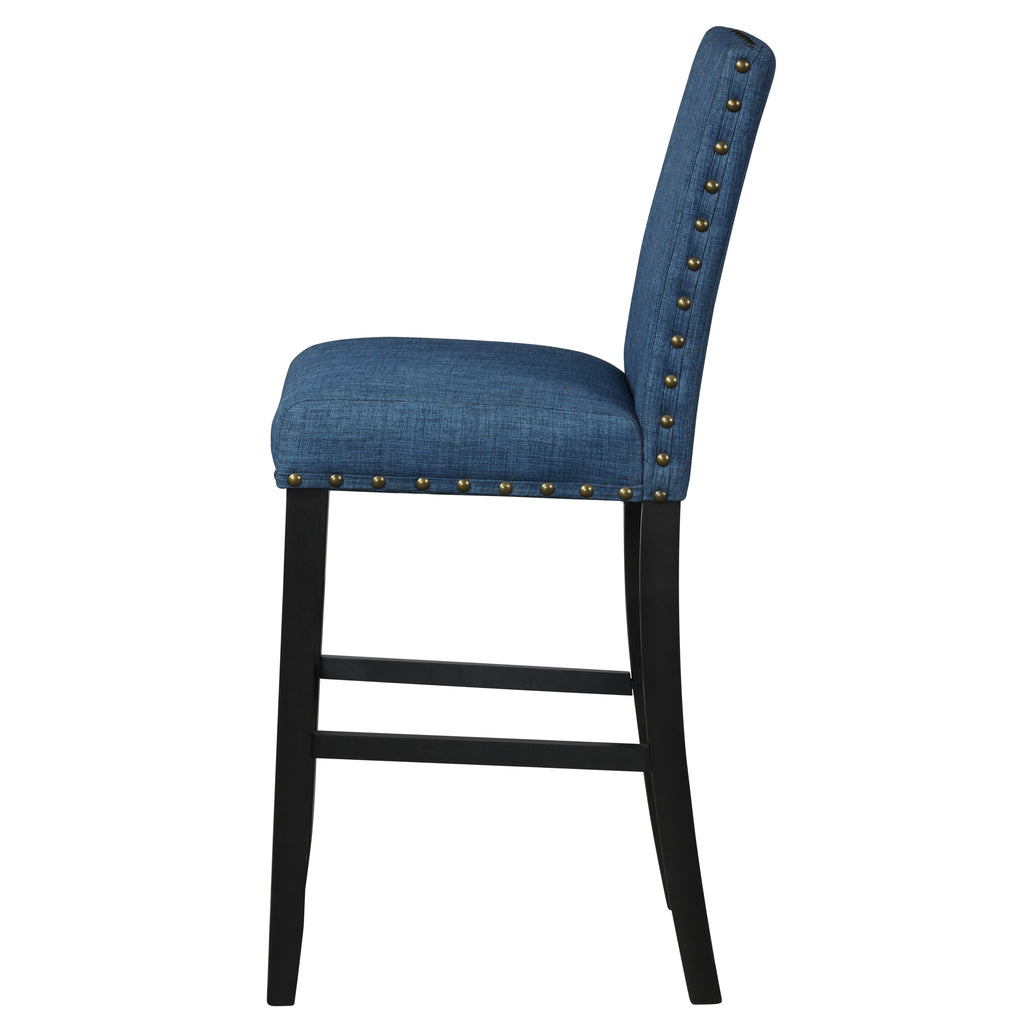 Crispin Marine Blue Bar Chairs – Set of 2