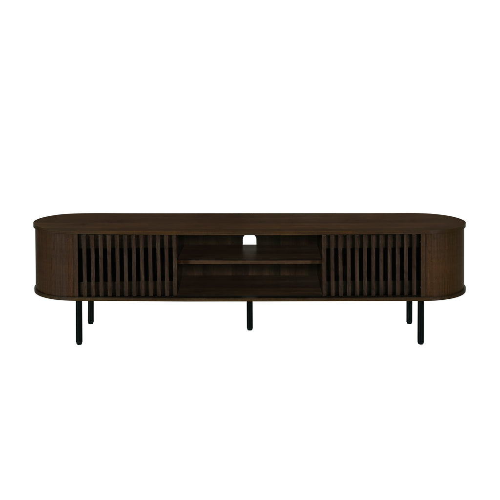 Brax 70" TV Console – Walnut & Black