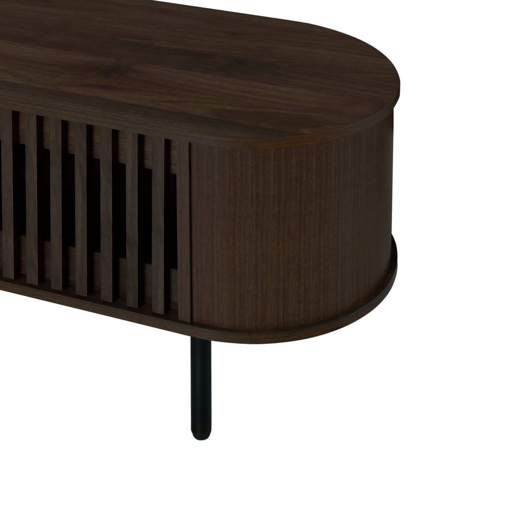 Brax 70" TV Console – Walnut & Black