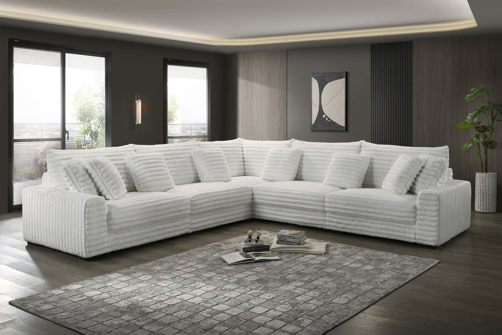 Embrace 5-Piece Sectional – White