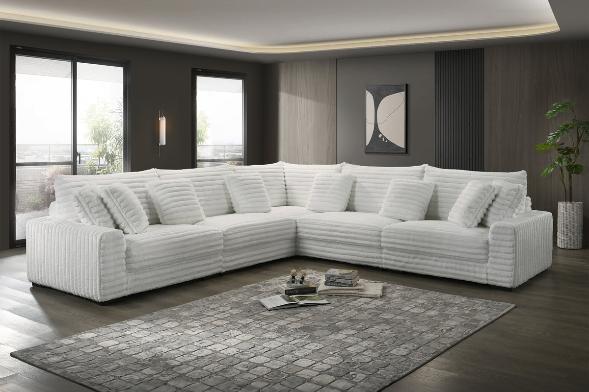 Embrace 5-Piece Sectional – White